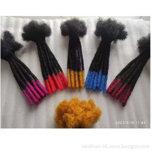 Afro Kinky Curly Hair Crochet Dreadlocks Human Loc Hair Extensions Crochet Loc Hair
